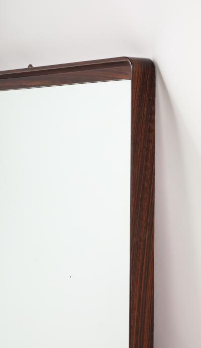 Gio Ponti Gio Ponti Att for Prod Dassi Walnut Wall Mirror circa 1950
