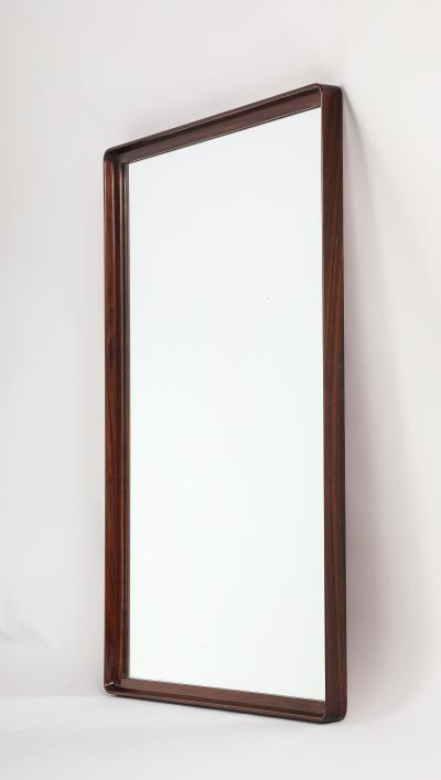 Gio Ponti Gio Ponti Att for Prod Dassi Walnut Wall Mirror circa 1950
