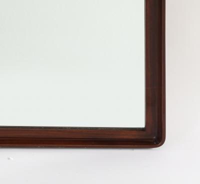 Gio Ponti Gio Ponti Att for Prod Dassi Walnut Wall Mirror circa 1950