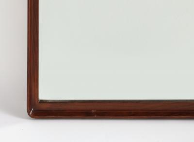 Gio Ponti Gio Ponti Att for Prod Dassi Walnut Wall Mirror circa 1950