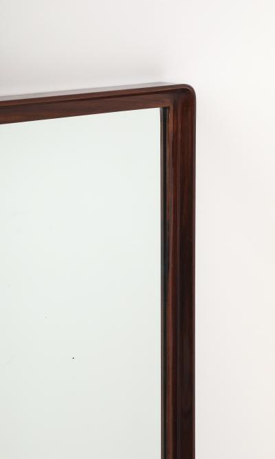 Gio Ponti Gio Ponti Att for Prod Dassi Walnut Wall Mirror circa 1950