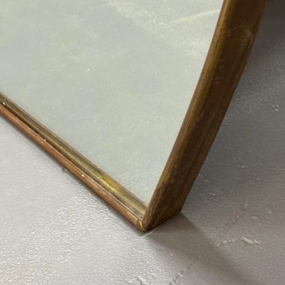Gio Ponti Gio Ponti Attr Italian Mid Century Modern Monumental Wall Mirror Brass 1950s