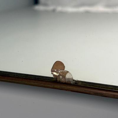 Gio Ponti Gio Ponti Attr Italian Mid Century Modern Monumental Wall Mirror Brass 1950s