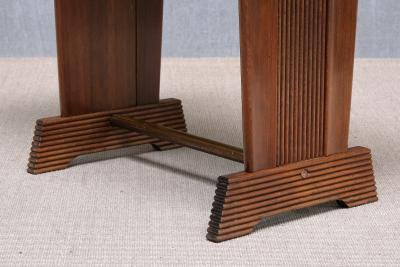 Gio Ponti Gio Ponti Attributed Grissinato Console Table in Walnut and Burl Italy 1930s