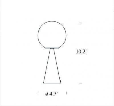 Gio Ponti Gio Ponti Bilia Mini Table Lamp in Brass Blown Glass for Fontana Arte