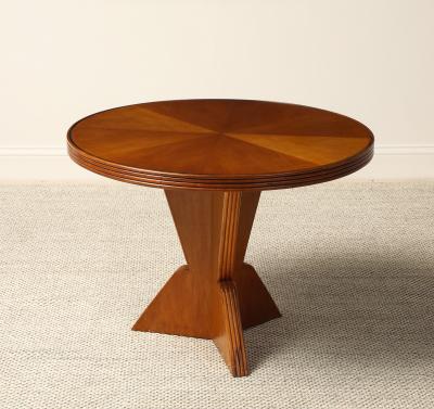 Gio Ponti Gio Ponti Carved Walnut Side Cocktail Table 1939