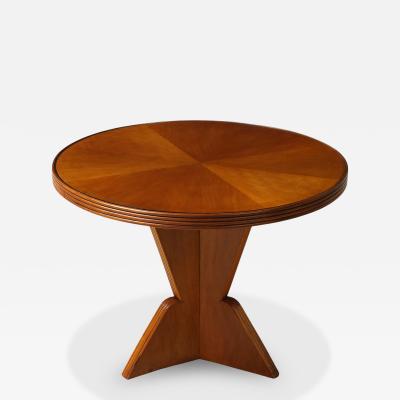 Gio Ponti Gio Ponti Carved Walnut Side Cocktail Table 1939