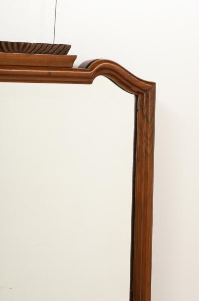 Gio Ponti Gio Ponti Carved Walnut Wall Mirror Italy circa 1930