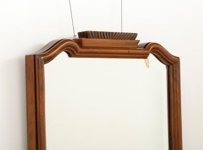 Gio Ponti Gio Ponti Carved Walnut Wall Mirror Italy circa 1930