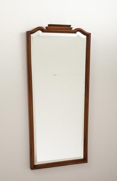 Gio Ponti Gio Ponti Carved Walnut Wall Mirror Italy circa 1930