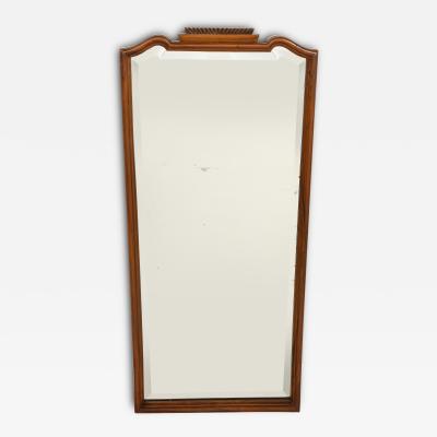 Gio Ponti Gio Ponti Carved Walnut Wall Mirror Italy circa 1930