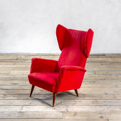 Gio Ponti Gio Ponti Cassina Single Armchair for Hotel Royal in Naples 50s