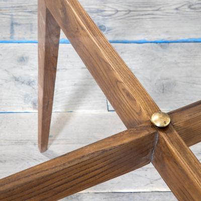 Gio Ponti Gio Ponti Coffee Table for Isa Bergamo in Wood with Round Glass Top