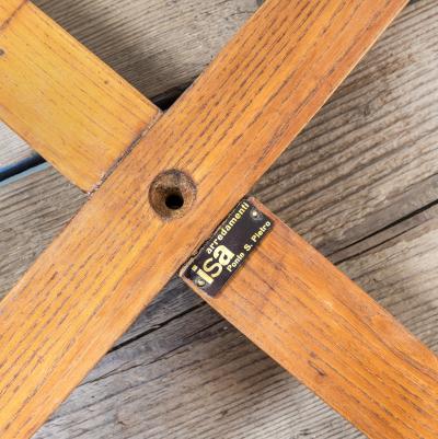 Gio Ponti Gio Ponti Coffee Table for Isa Bergamo in Wood with Round Glass Top