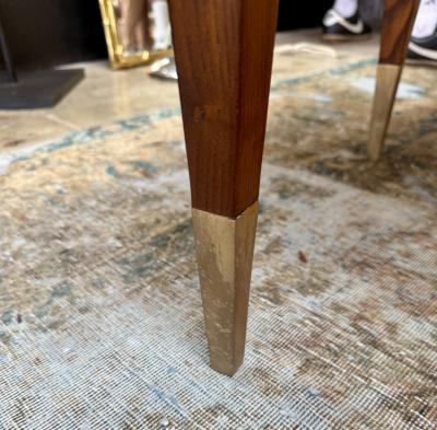 Gio Ponti Gio Ponti Console Table with Brass Capped Legs Italy 1950s