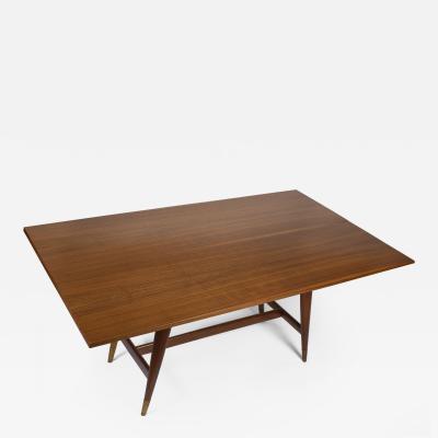 Gio Ponti Gio Ponti Convertible Console Dining Table for M Singer Sons in Walnut 1950