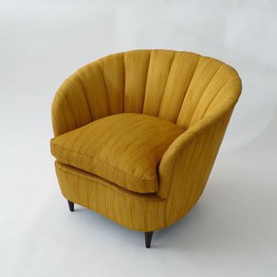 Gio Ponti Gio Ponti Pair of 1930s Armchairs with their Original Yellow Upholstery