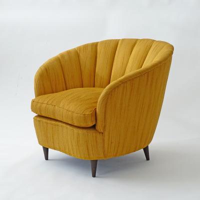 Gio Ponti Gio Ponti Pair of 1930s Armchairs with their Original Yellow Upholstery