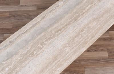 Gio Ponti Gio Ponti Sculpted Walnut Travertine Coffee Table for Singers Sons