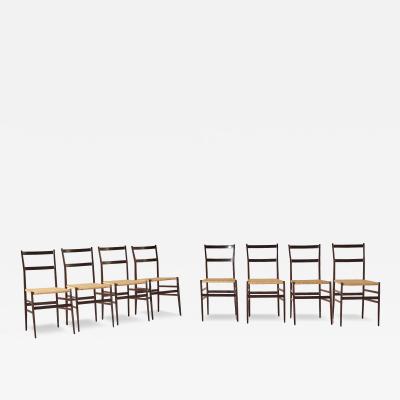 Gio Ponti Gio Ponti Set of eight Superleggera Chairs for Cassina Italy 1957