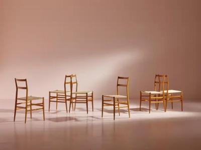 Gio Ponti Gio Ponti Set of six Superleggera Chairs for Cassina Italy 1957