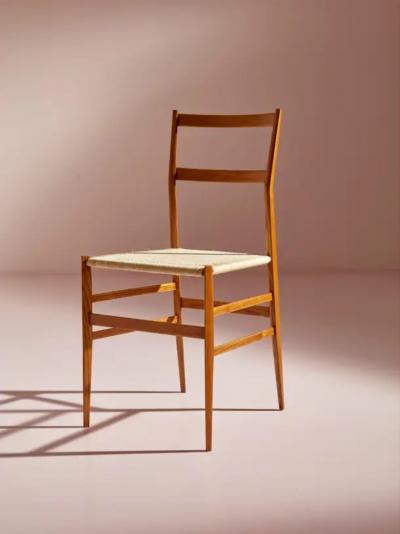 Gio Ponti Gio Ponti Set of six Superleggera Chairs for Cassina Italy 1957