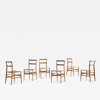 Gio Ponti Gio Ponti Set of six Superleggera Chairs for Cassina Italy 1957