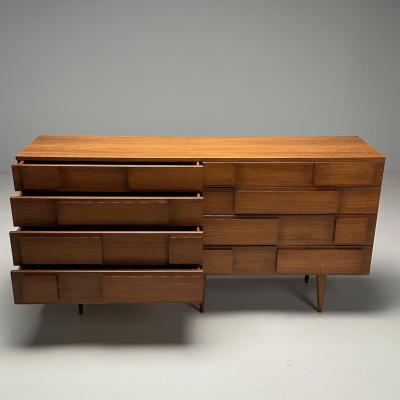 Gio Ponti Gio Ponti Singer Sons Italian Mid Century Modern Sculptural Dresser Walnut