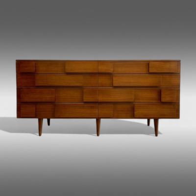 Gio Ponti Gio Ponti Singer Sons Italian Mid Century Modern Sculptural Dresser Walnut