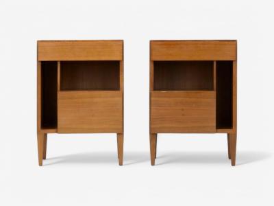 Gio Ponti Gio Ponti Singer Sons Mid Century Modern Rare Sculptural Nightstands 1950s
