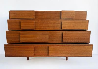 Gio Ponti Gio Ponti Singer Sons Walnut Rosewood Chest of Drawers Restored