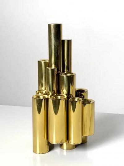 Gio Ponti Gio Ponti Style Brass Candlestick