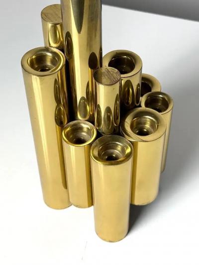Gio Ponti Gio Ponti Style Brass Candlestick