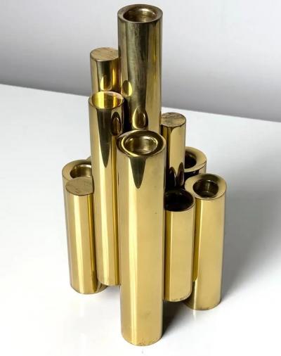 Gio Ponti Gio Ponti Style Brass Candlestick