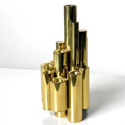 Gio Ponti Gio Ponti Style Brass Candlestick