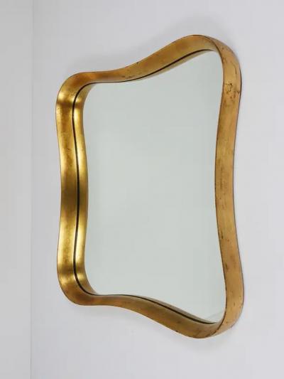 Gio Ponti Gio Ponti Style Gilt Wood Mirror by Max Welz Vienna Austria 1940s