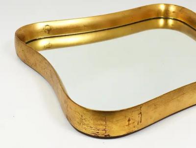 Gio Ponti Gio Ponti Style Gilt Wood Mirror by Max Welz Vienna Austria 1940s