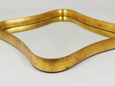Gio Ponti Gio Ponti Style Gilt Wood Mirror by Max Welz Vienna Austria 1940s