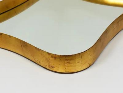 Gio Ponti Gio Ponti Style Gilt Wood Mirror by Max Welz Vienna Austria 1940s
