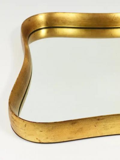 Gio Ponti Gio Ponti Style Gilt Wood Mirror by Max Welz Vienna Austria 1940s