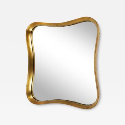 Gio Ponti Gio Ponti Style Gilt Wood Mirror by Max Welz Vienna Austria 1940s
