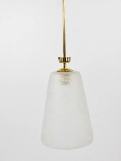 Gio Ponti Gio Ponti Style Mid Century Brass Crown Pendant Lamp Lantern Italy 1950s