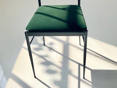 Gio Ponti Gio Ponti Superleggera Chairs Steel Frames Set of Six 1970s