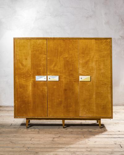 Gio Ponti Gio Ponti Three Door Wardrobe by Dassi Blond Walnut Mid Century