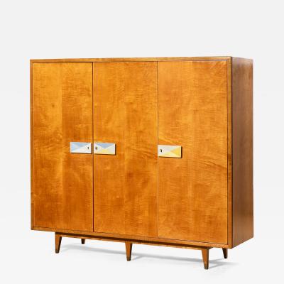 Gio Ponti Gio Ponti Three Door Wardrobe by Dassi Blond Walnut Mid Century