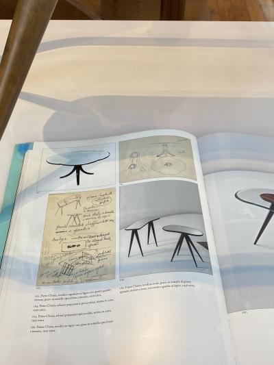 Gio Ponti Gio Ponti Walnut Side Tables Mirrored Glass Tops Pietro Chiesa Fontana Arte 