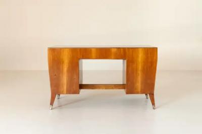 Gio Ponti Gio Ponti Writing Desk in Walnut and Brass for the BNL Offices Italy 1940s