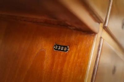 Gio Ponti Gio Ponti Writing Desk in Walnut and Brass for the BNL Offices Italy 1940s