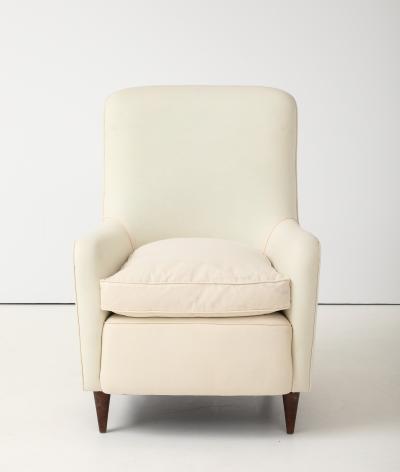 Gio Ponti Gio Ponti attrib Lounge Chair in Muslin to Upholster Italy 1950s