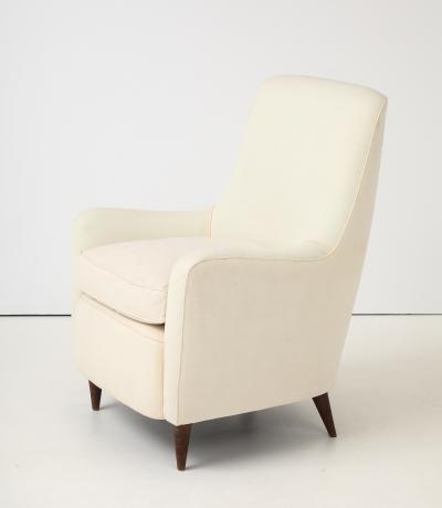 Gio Ponti Gio Ponti attrib Lounge Chair in Muslin to Upholster Italy 1950s